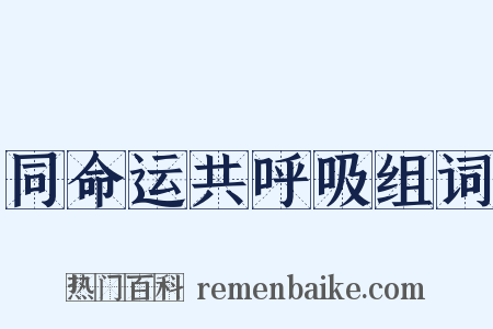 同命运共呼吸组词是什么意思的图片